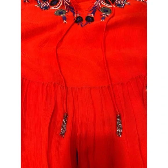 Free People Embroidered & Beaded Tunic Dress - Size Medium - Picture 11 of 14